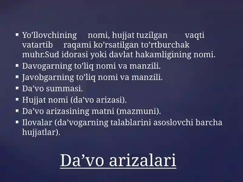 Ariza-javobda qat'iy nazar 3