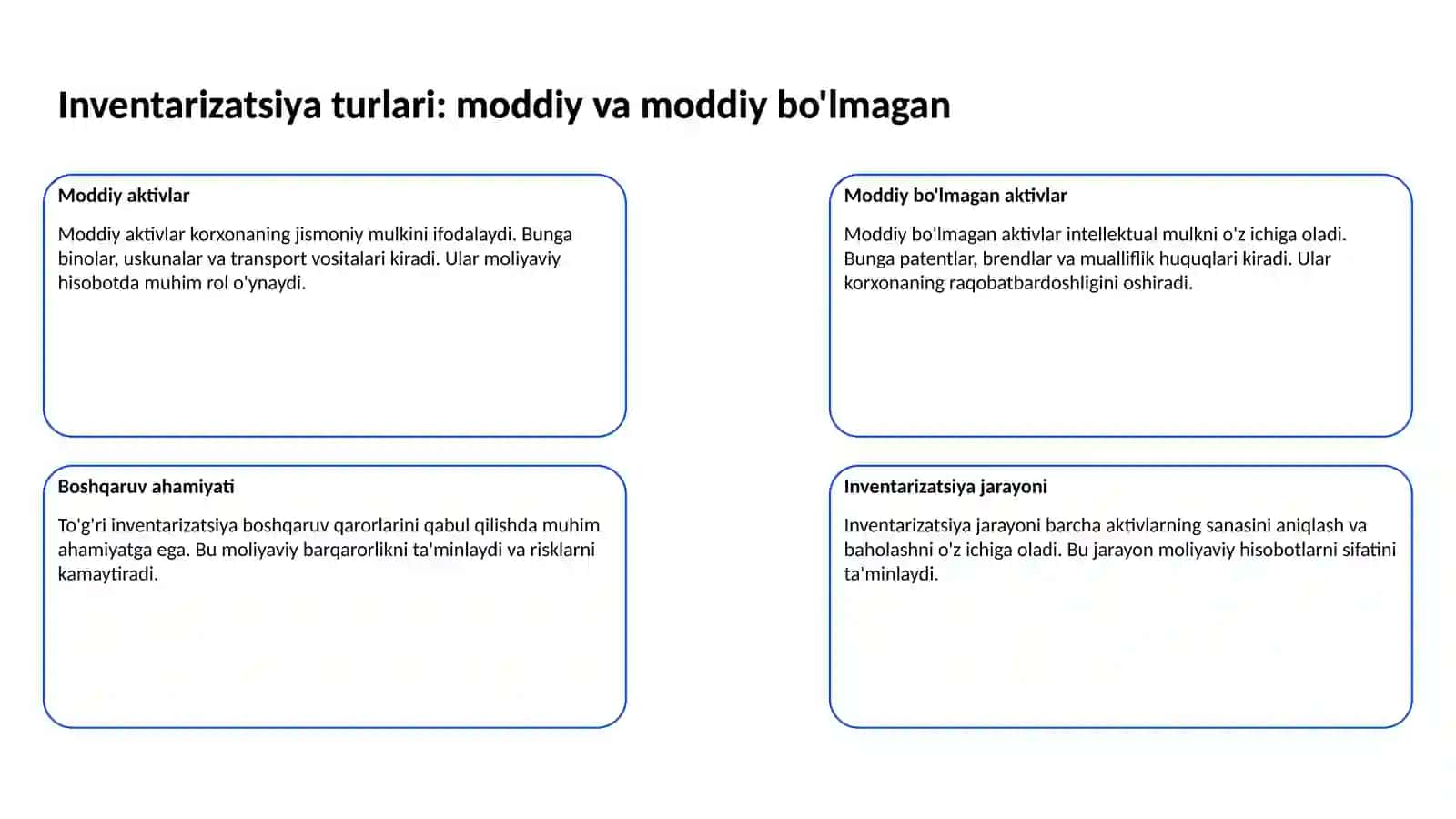 Inventarizatsiyani tashkil qilish va uning turlari 3