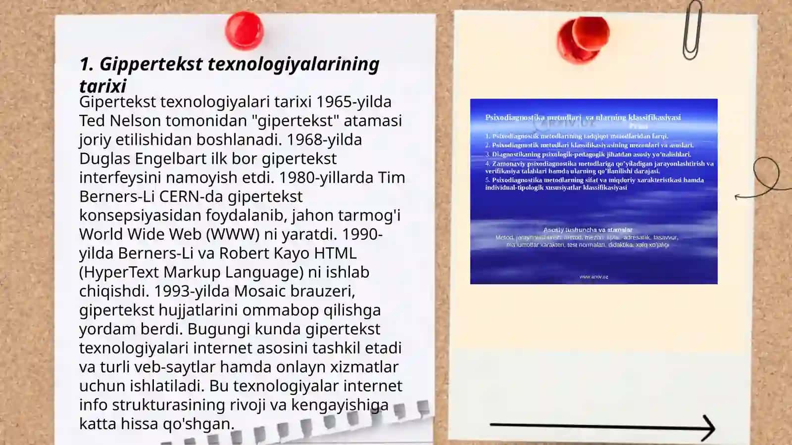 Gippertekst tehnalogiyalar va ularning xususiyatlari 3