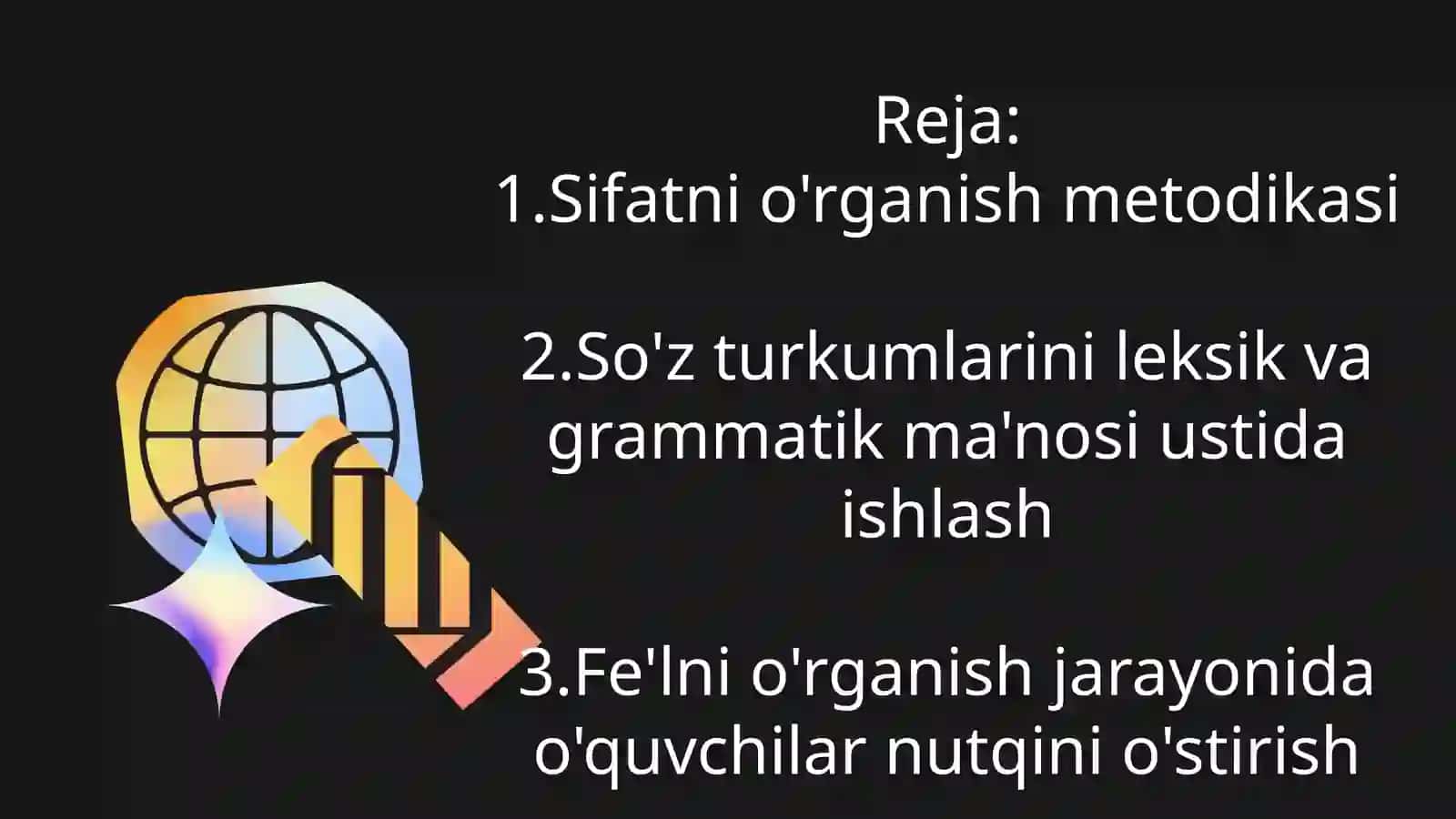 So'z turkumlarini o'qitish metodikasi 3