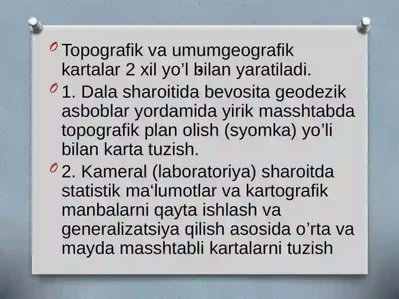 Kartalar tuzish bo'yicha fan 3