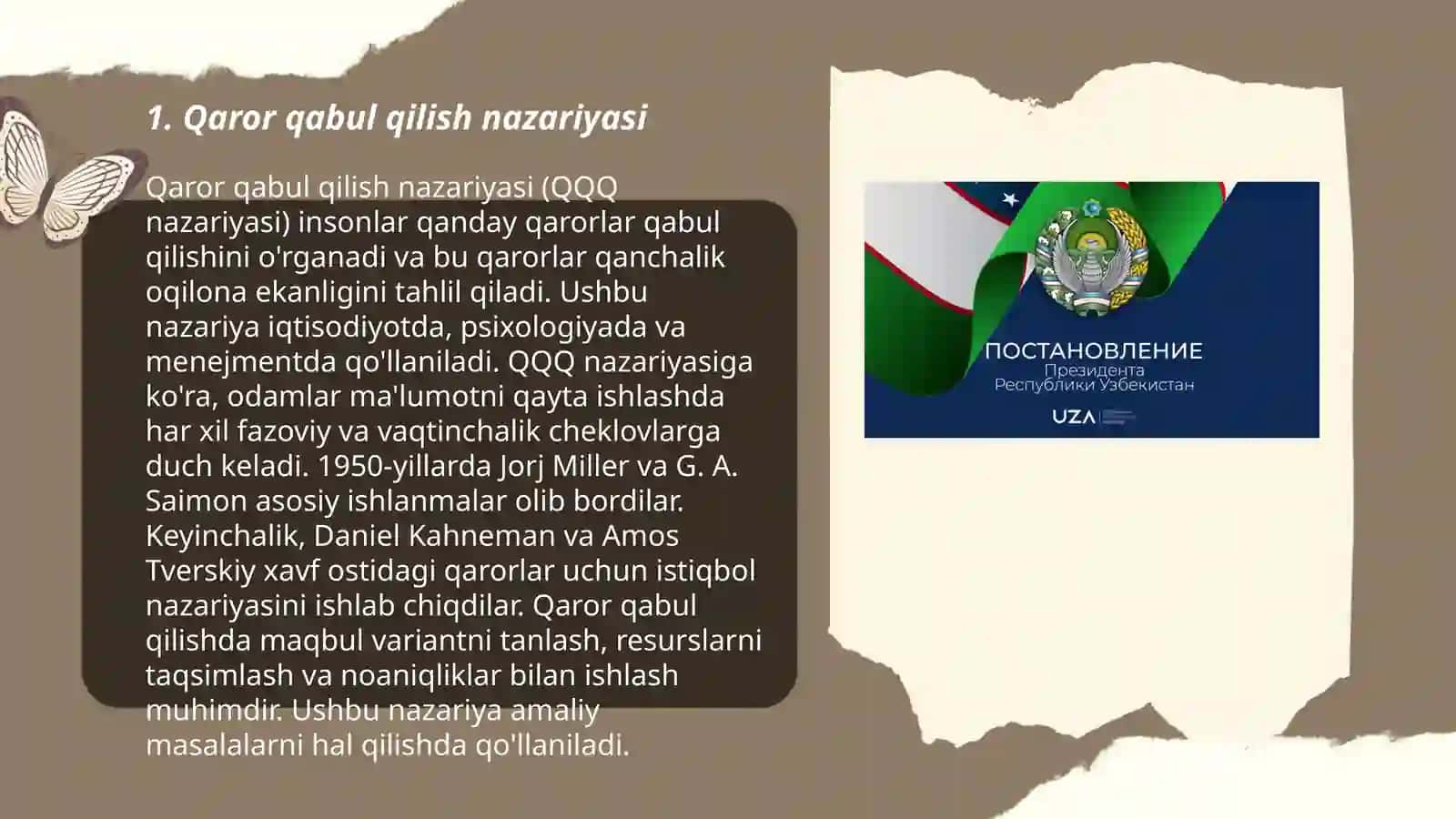Qaror qabul qilish modellari 3