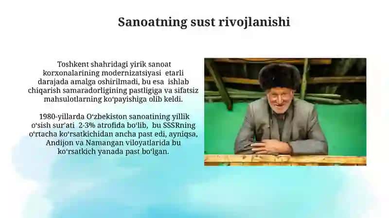Sanoatning sust rivojlanishi 3