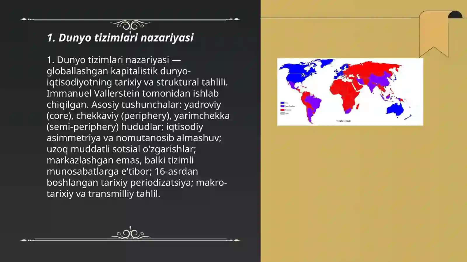 Dunyo tizimlari nazariyasi 3