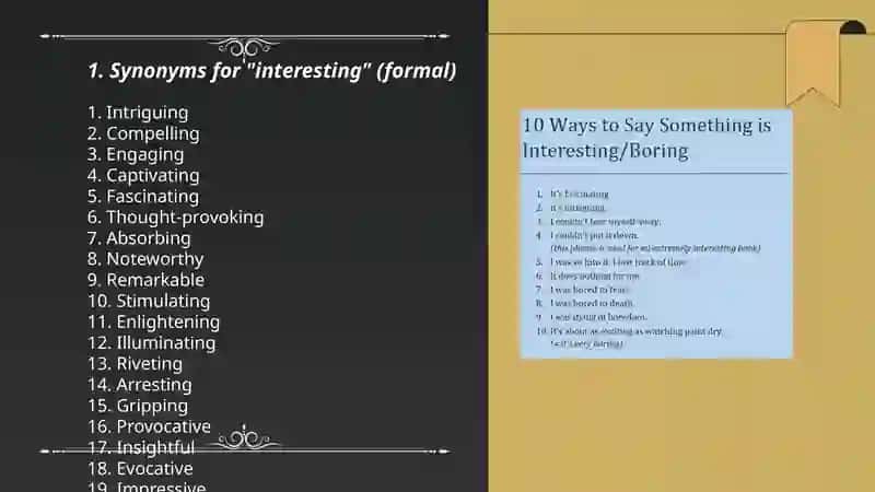 Ways to Say Interesting |Boring 3