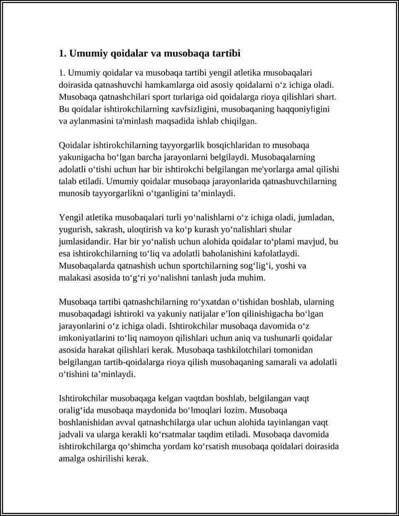 HAMKAMLAR VA YENGIL ATLETIKA QOIDALARI 3