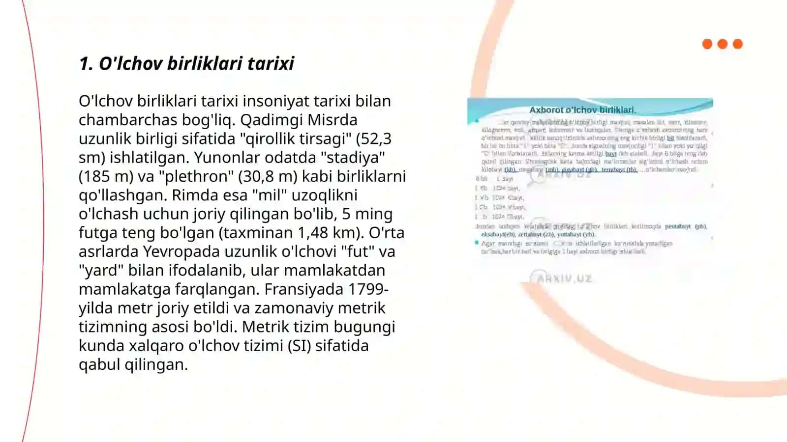 Xalqaro o'lchov birliklari tizimi 3