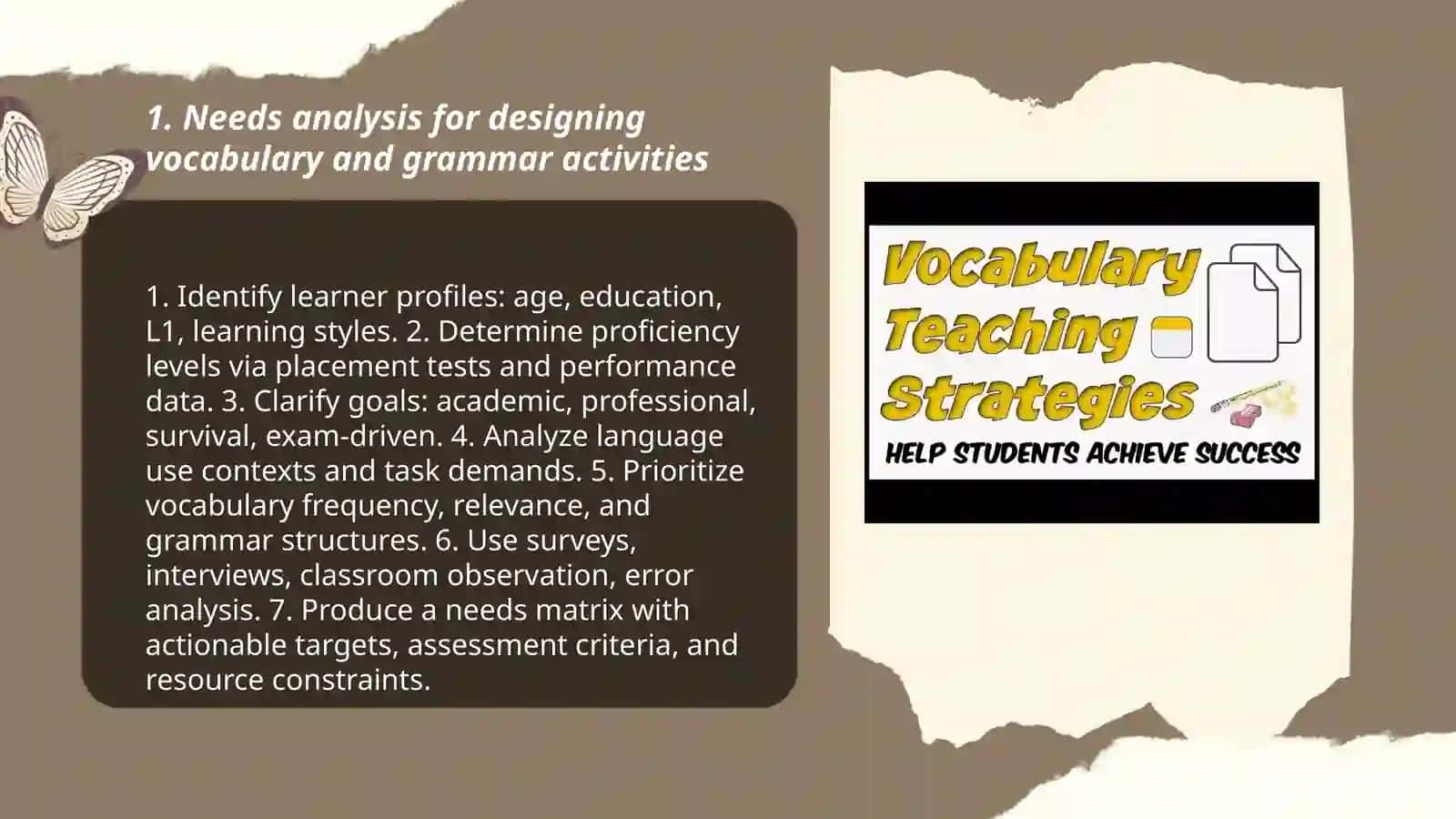 Designing your own activities for teaching Vocabulary and Grammar 3