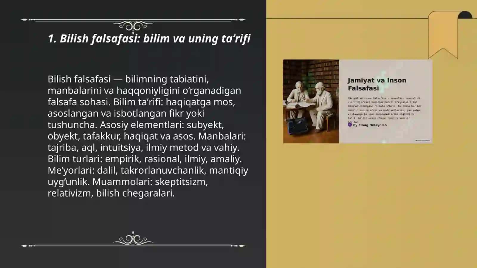 Bilish falsafasi 3