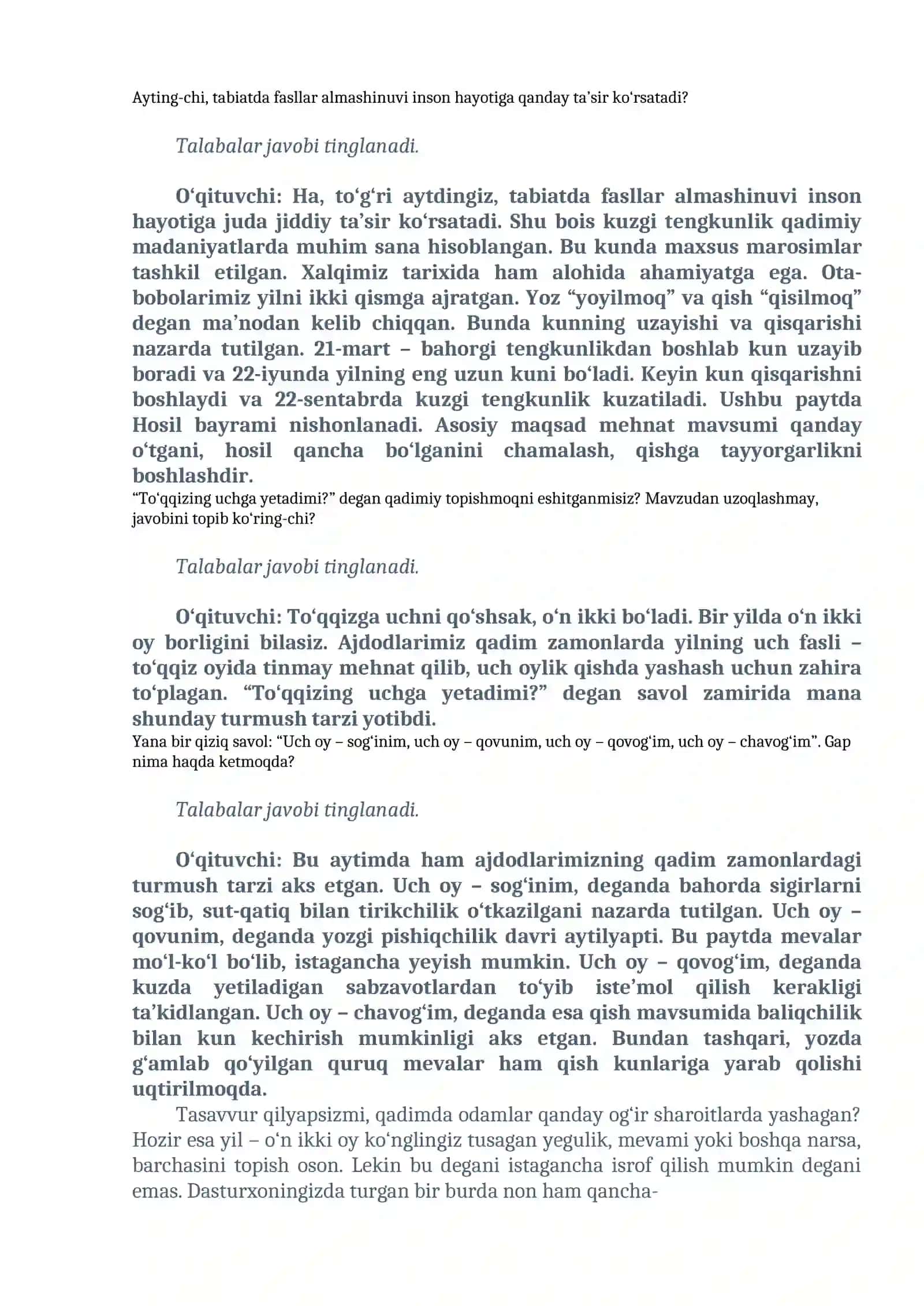 INSON VA TABIAT. OZIQ-OVQAT XAVFSIZLIGI 3