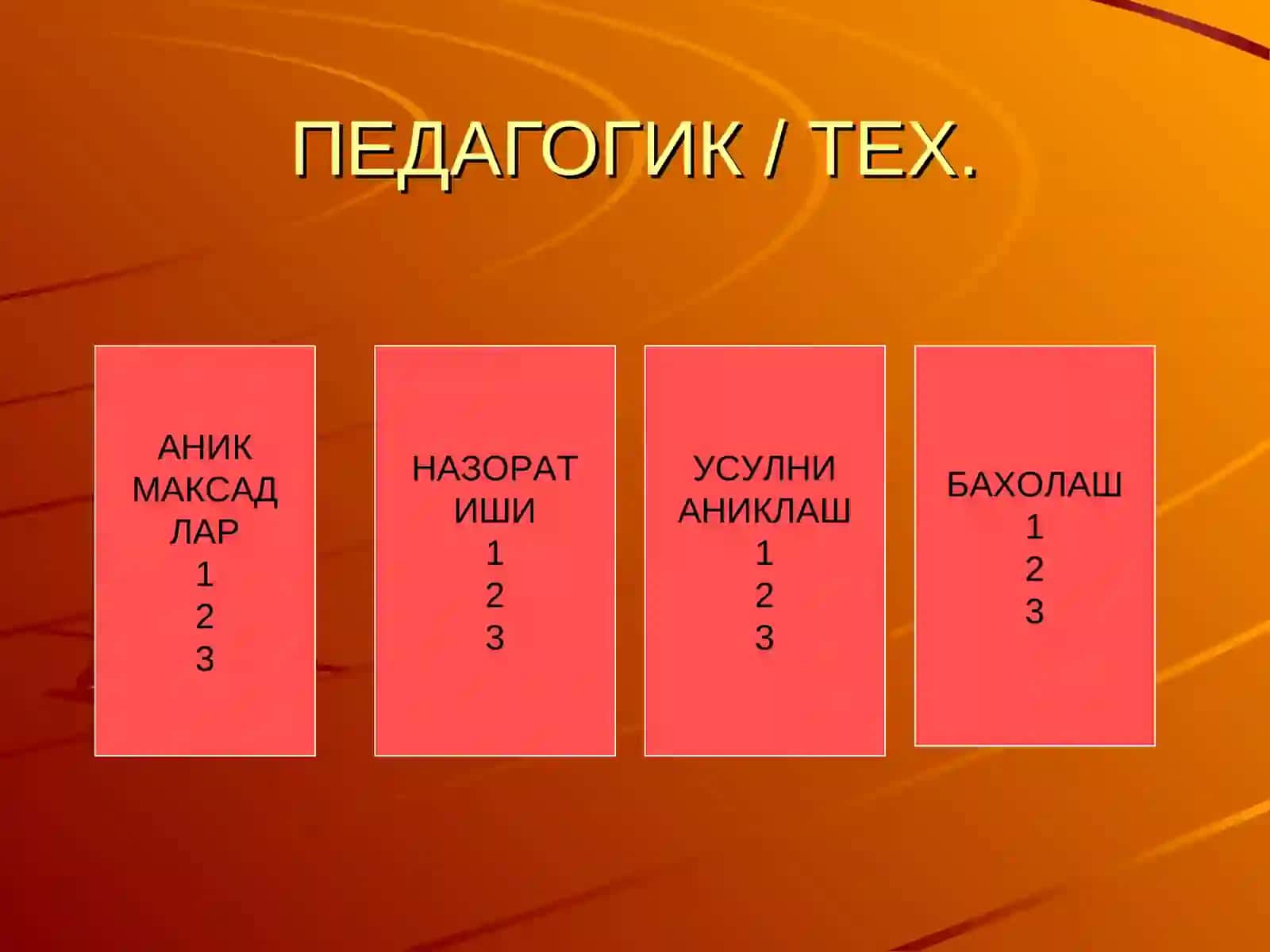 АНИК МАКСАДНИ БЕЛГИЛАШ ТЕХНОЛОГИЯСИ 3