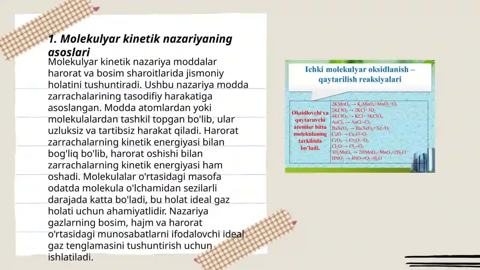 Molekulyar kinetik nazariya 3