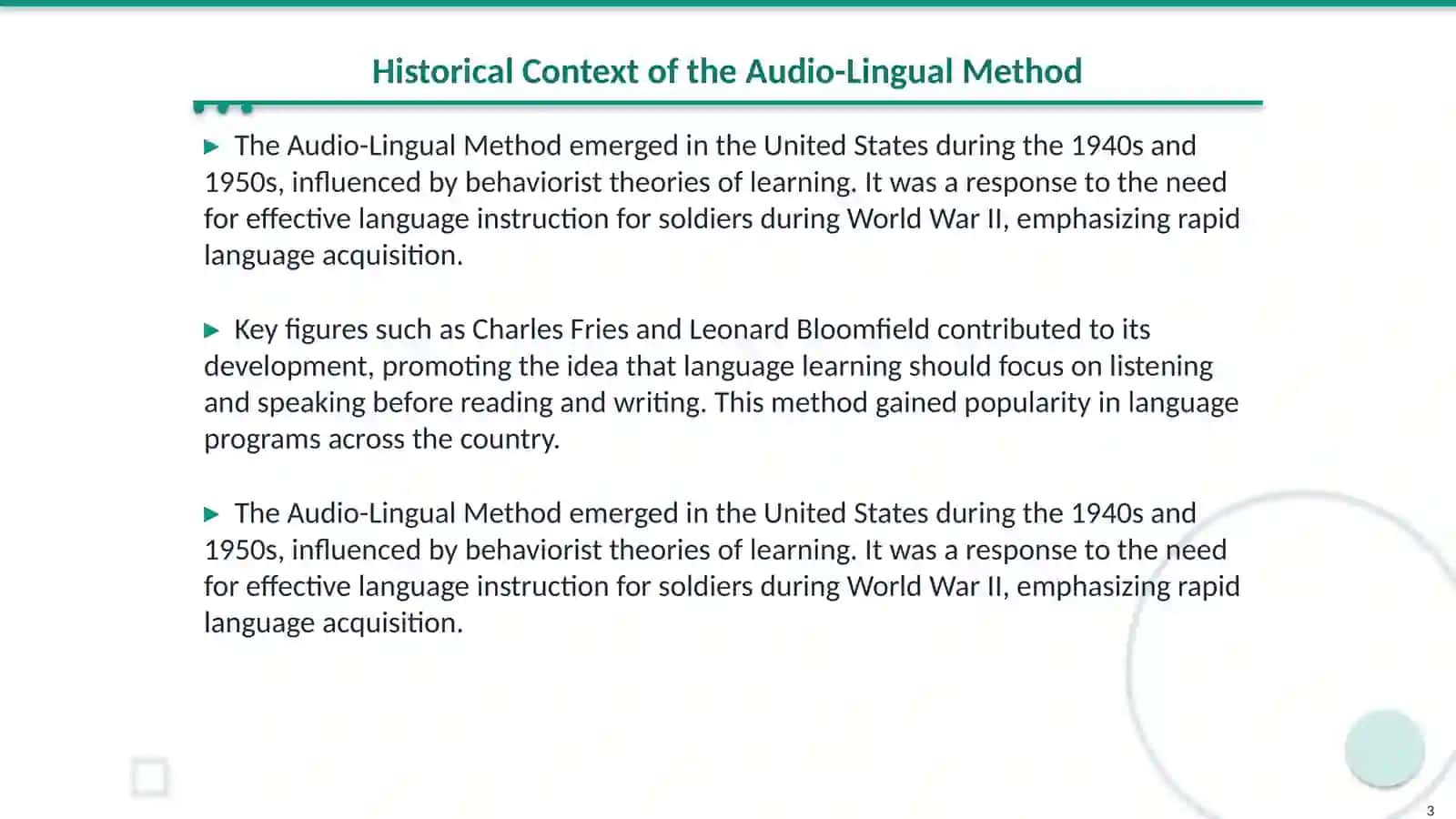 Audio-Lingual Method 3