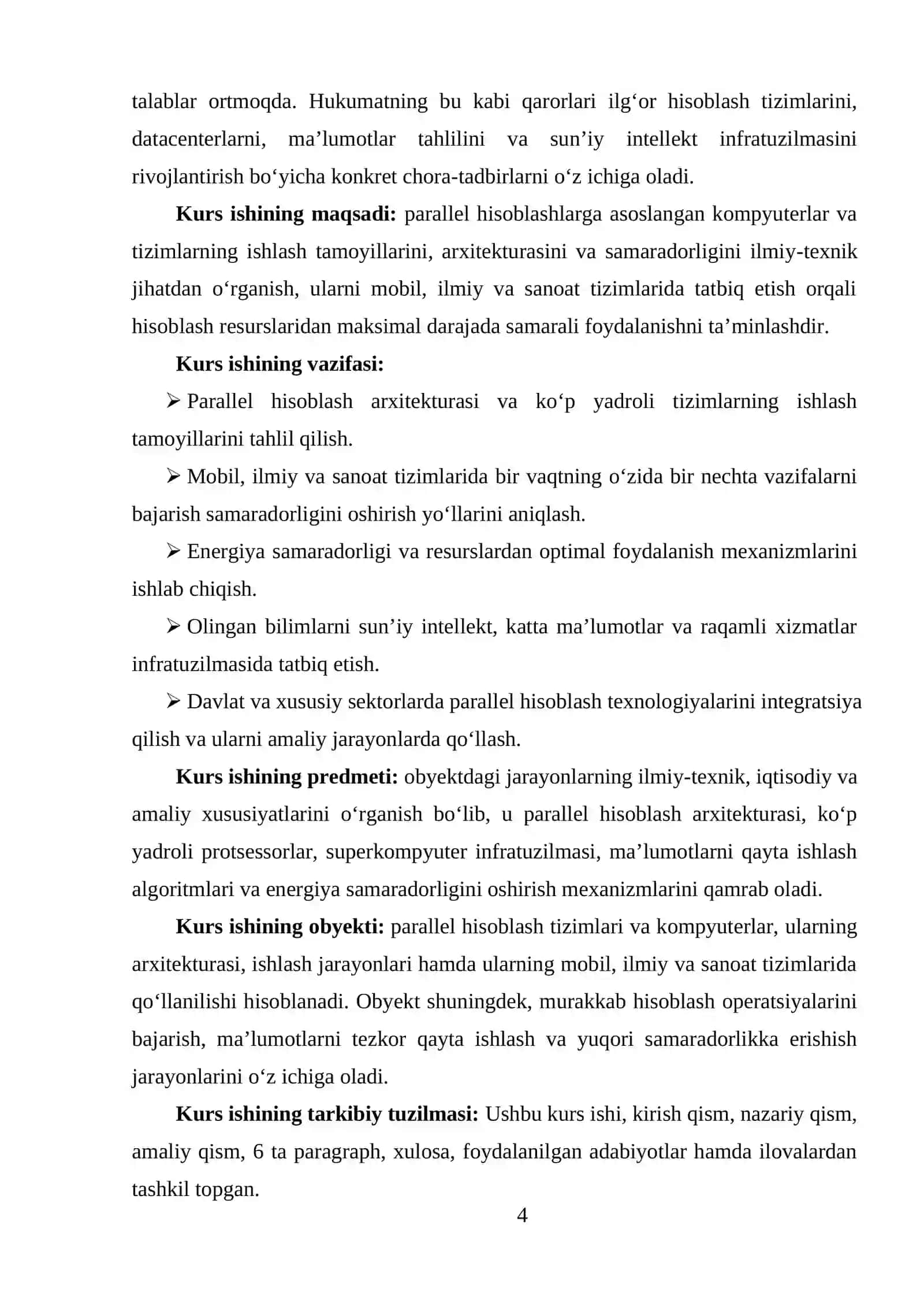 PARALLEL HISOBLASHLARGA ASOSLANGAN KOMPYUTERLAR VA KOMPYUTER TIZIMLARI 3