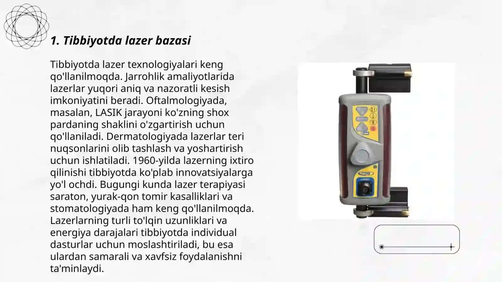 Tibbiyotda lazer bazasi 3