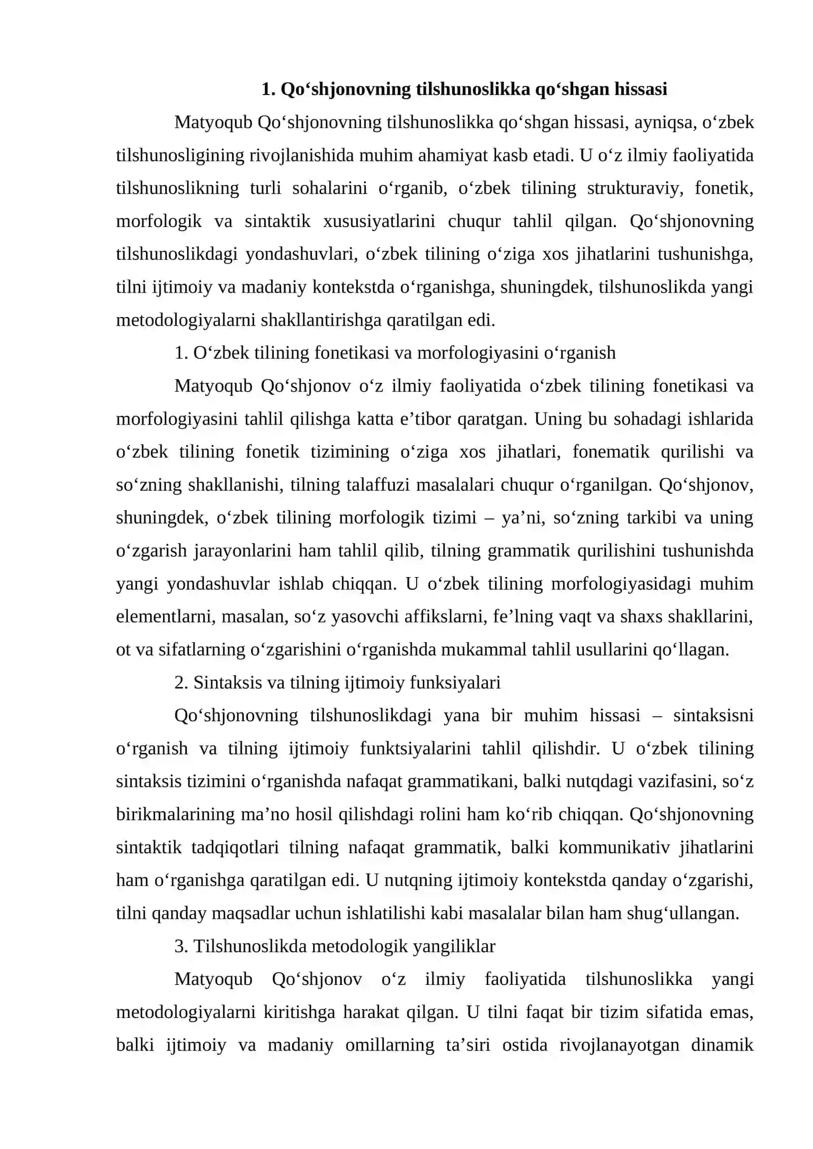 Matyoqub Qo’shjonovning saylanma maqolalar to’plami 3