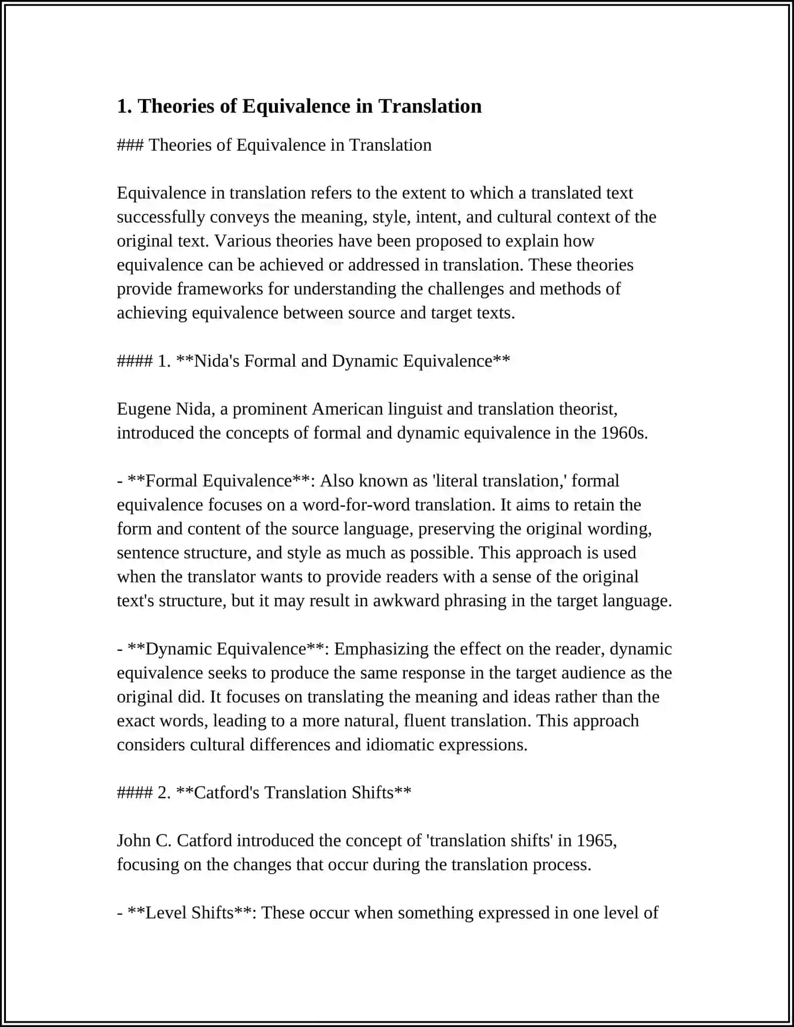 EQUIVALENCE AND ADEQUACY IN TRANSLATION 3