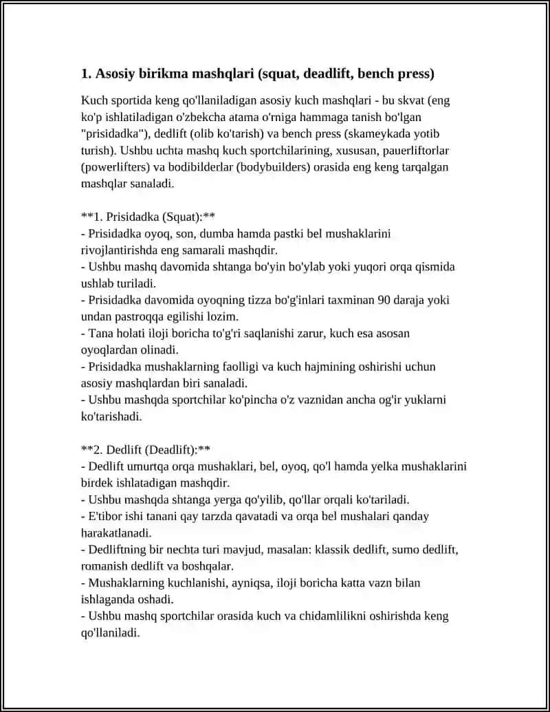 KUCHNI RIVOJLANTIRUVCHI MASHQLAR 3