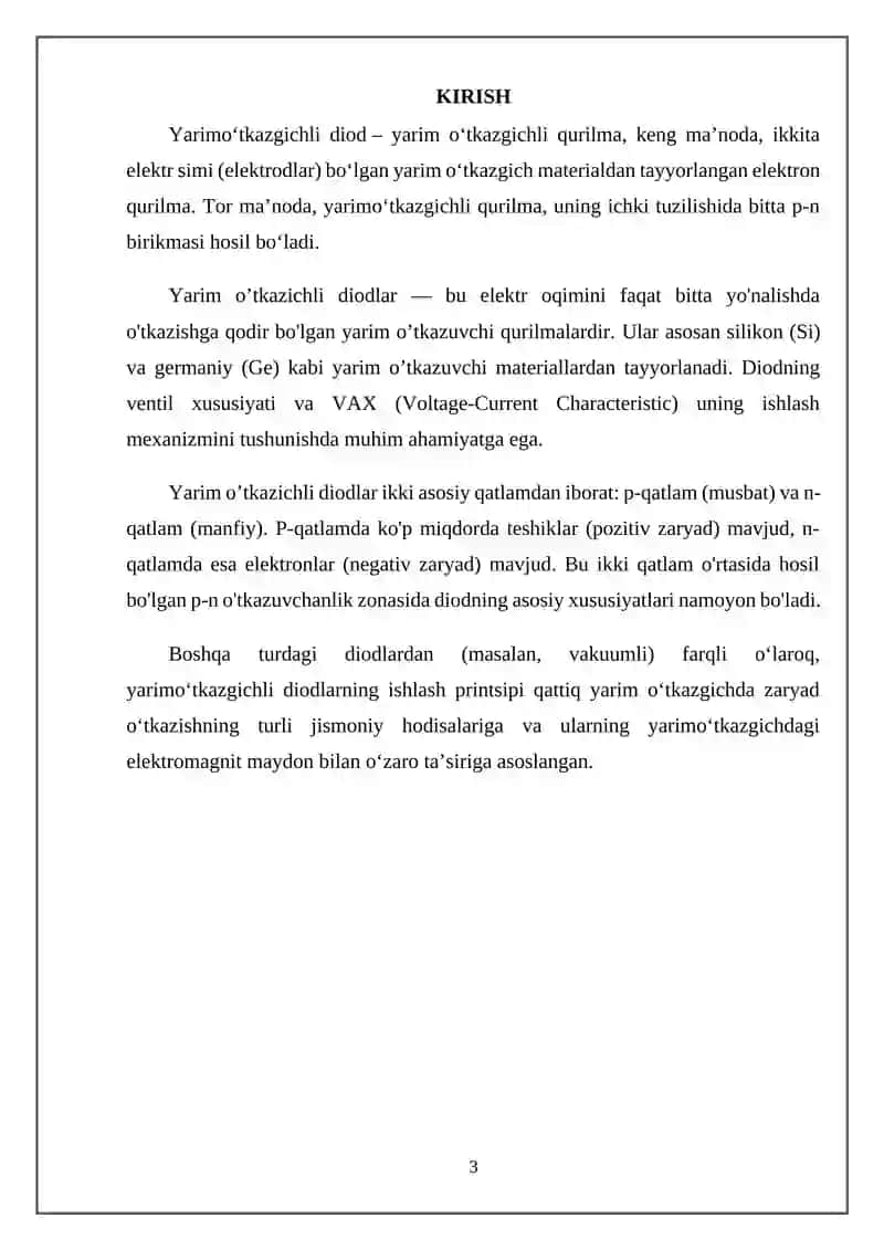 Yarim o’tkazichli diodlar 3