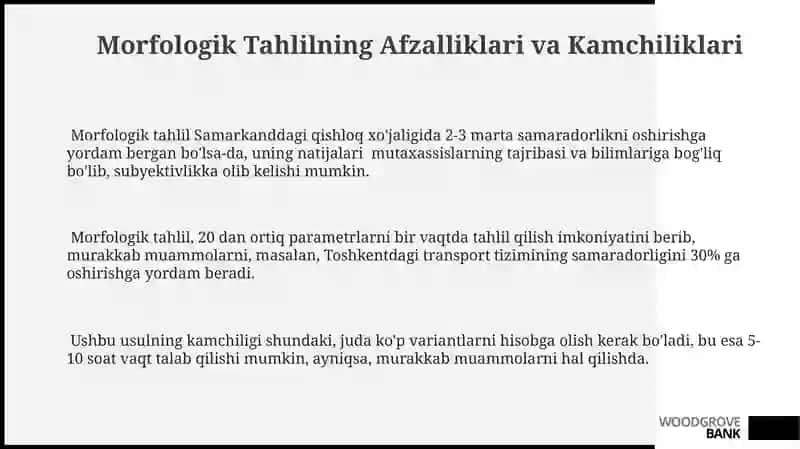 Morfologik muammolar tahlili 3