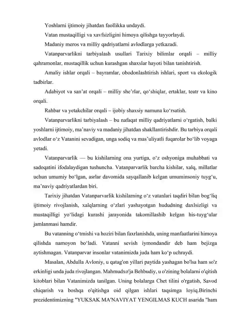 VATANPARVARLIKNI TARBIYLASH 3