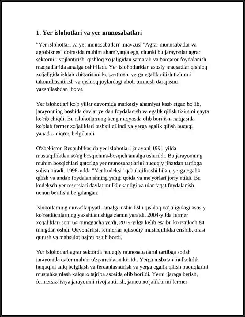 AGRAR MUNOSABATLAR VA AGROBIZNES 3