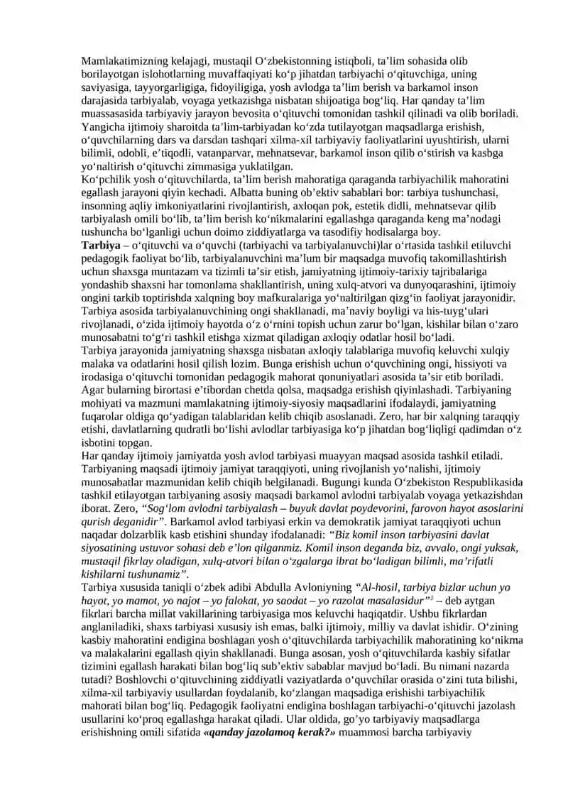 MILLIY TARBIYA ASOSLARI FANIDAN 3