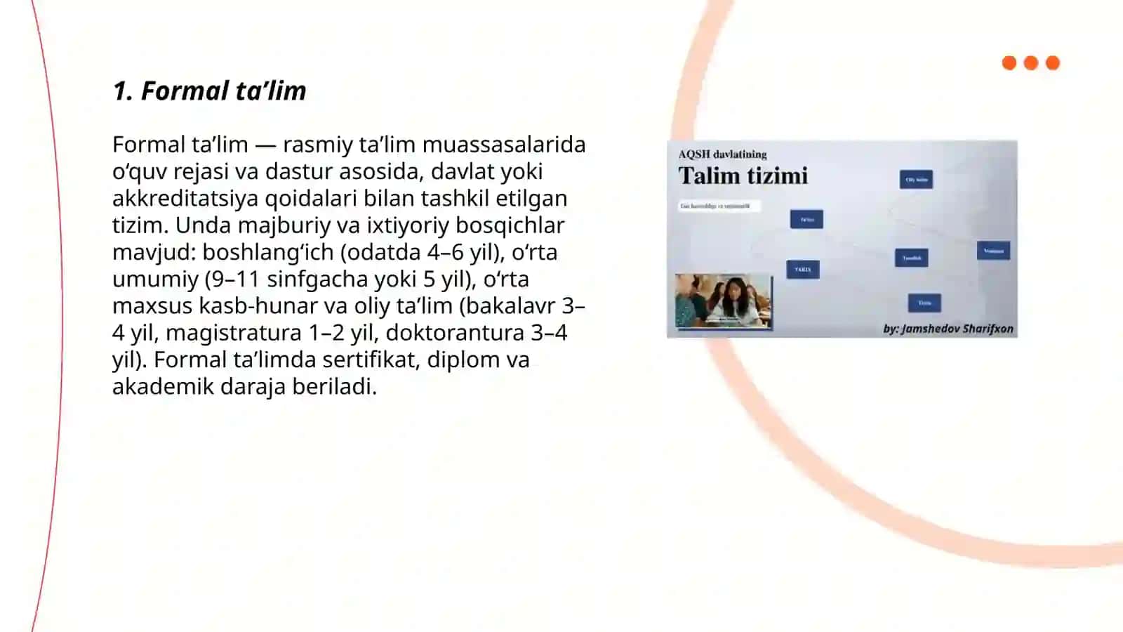 Taʼlimning turlari 3