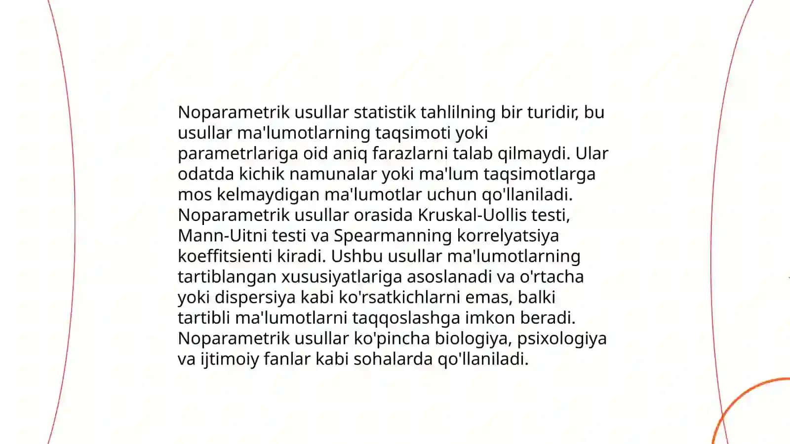 Noparametrik Metodlar Haqida Tushuncha 3