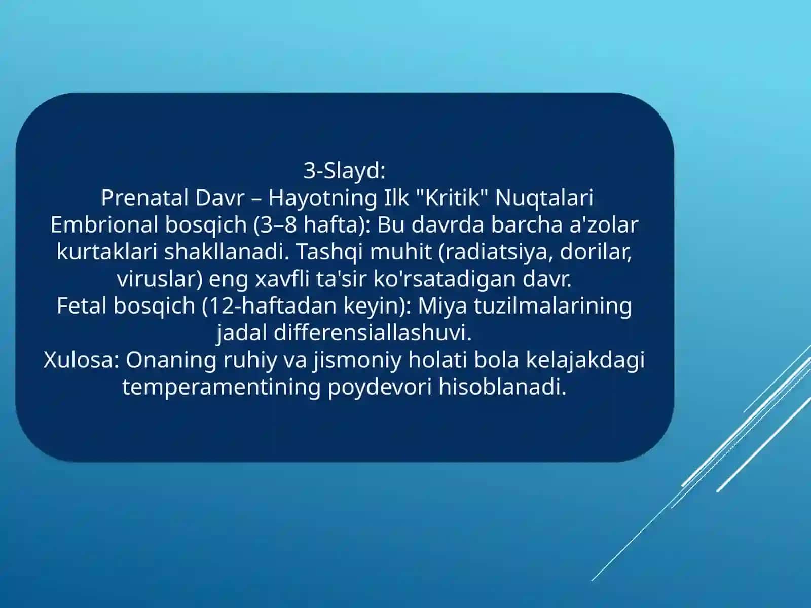 Inson ontogenezidagi kritik davrlar va psixologik inqirozlar 3