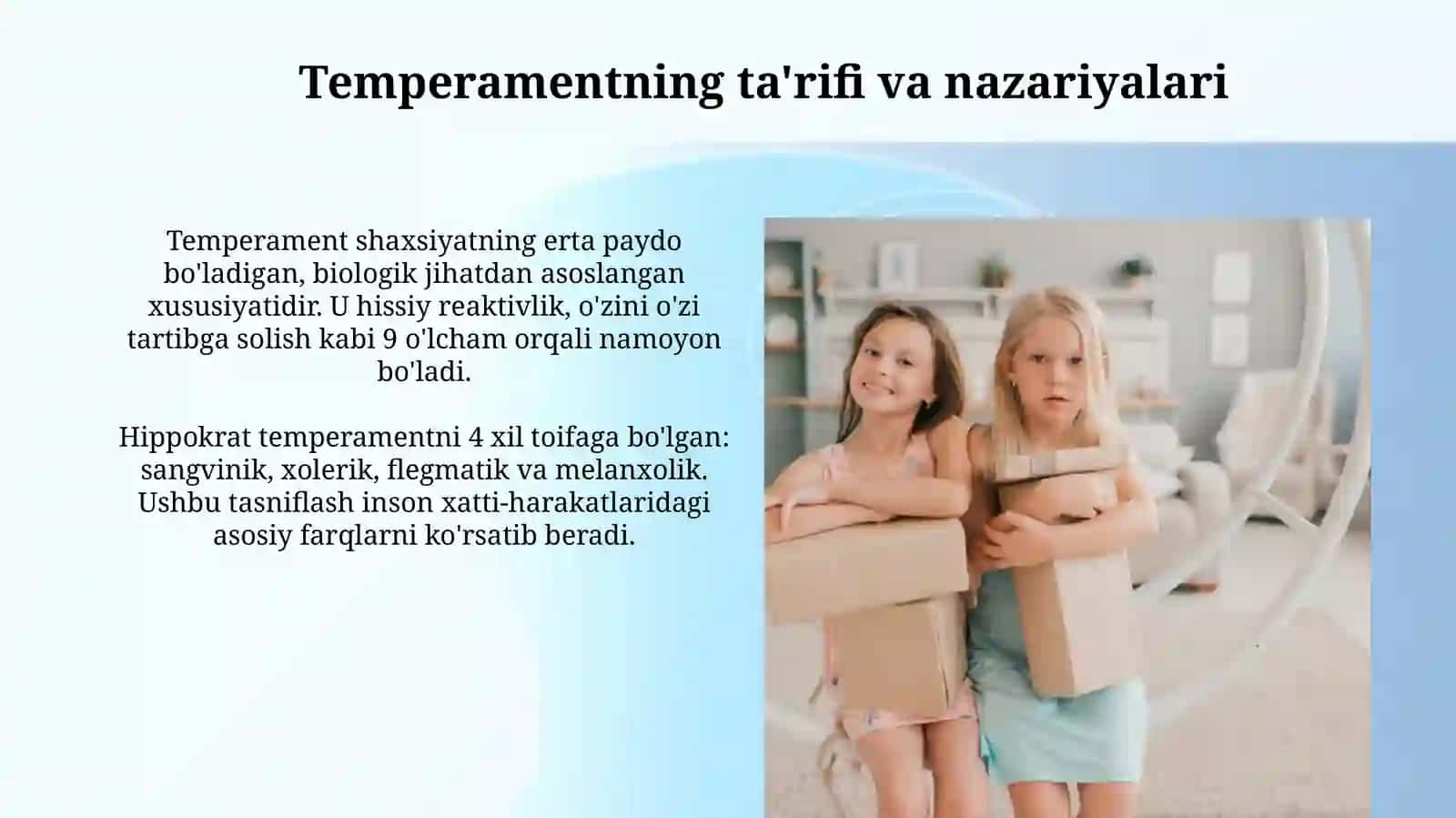 Temperamentni o’rganish usullari 3