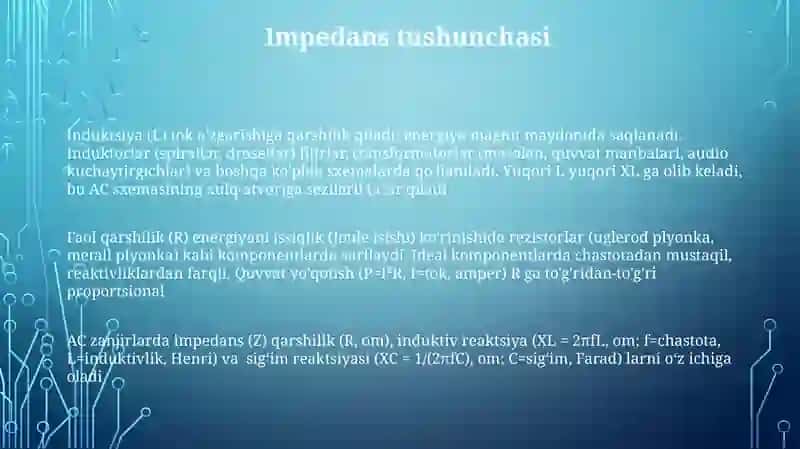 Sinusaidal òzgaruvchan tok zanjirlar 3