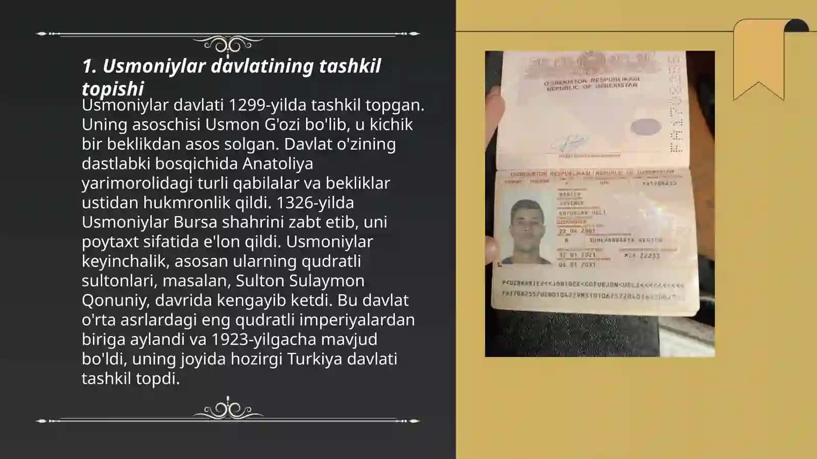 Usmoniylar davlati va uning istelolari tema 3