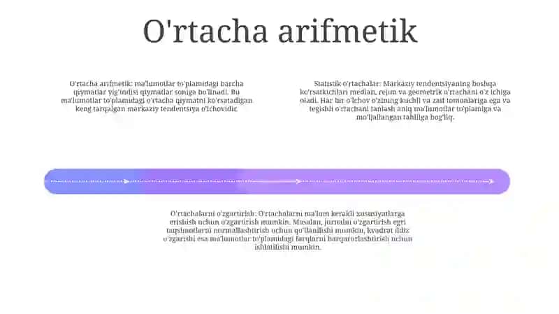 Statistikada OʻRtacha Miqdorlar Va Ularning Tansifi 3