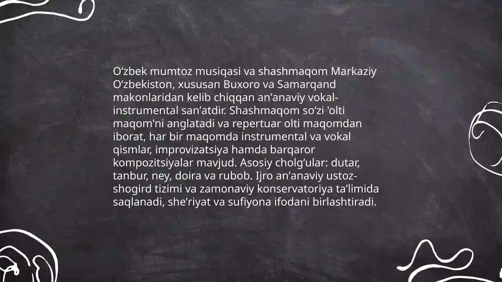Oʻzbek mumtoz musiqasi va shashmaqom 3