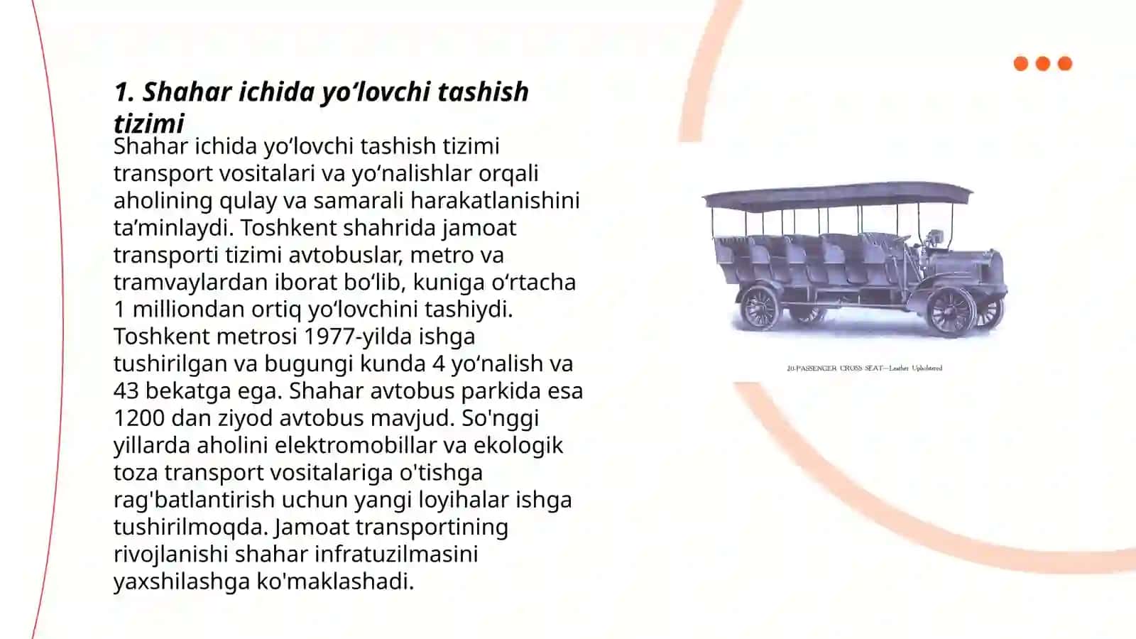 Shahar ichida yoʻlovchi tashish tizimi 3