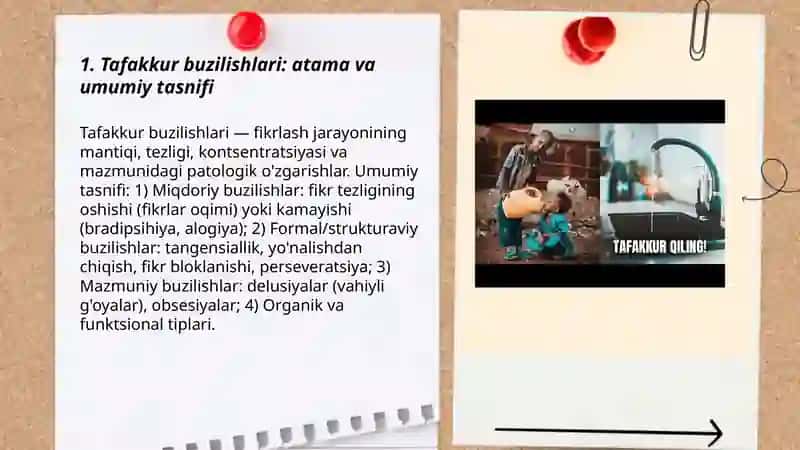 Tafakkur buzilishlari 3