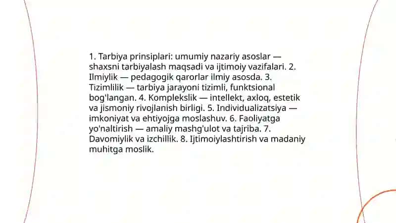 Pedagogik jarayonda tarbiya prinsiplari 3