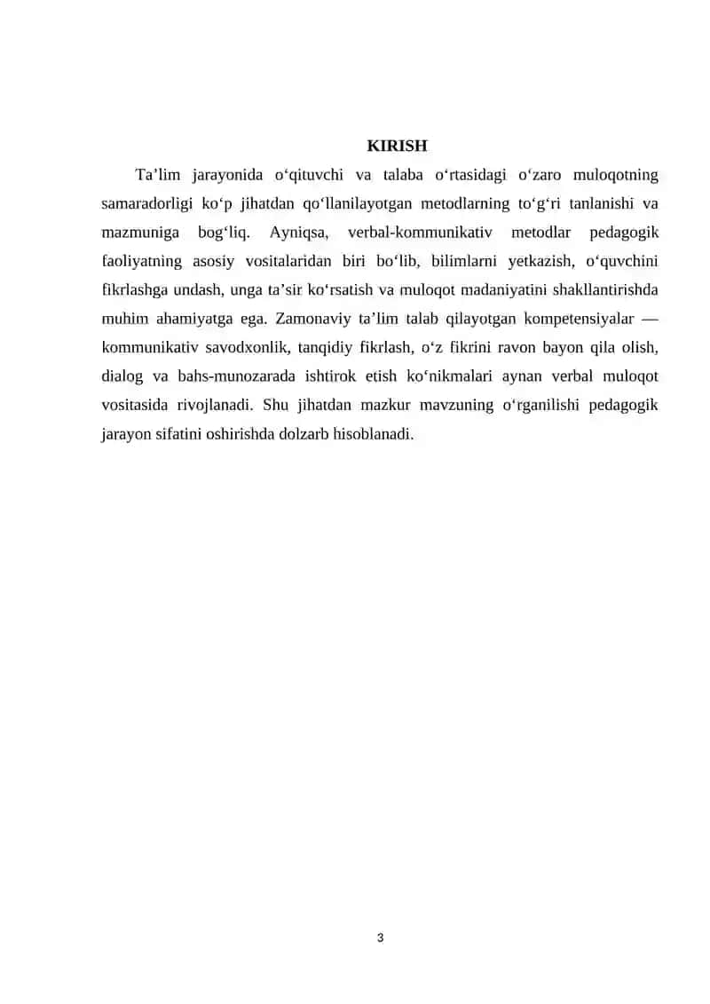 VERBAL-KOMMUNIKATIV METODLAR. 3