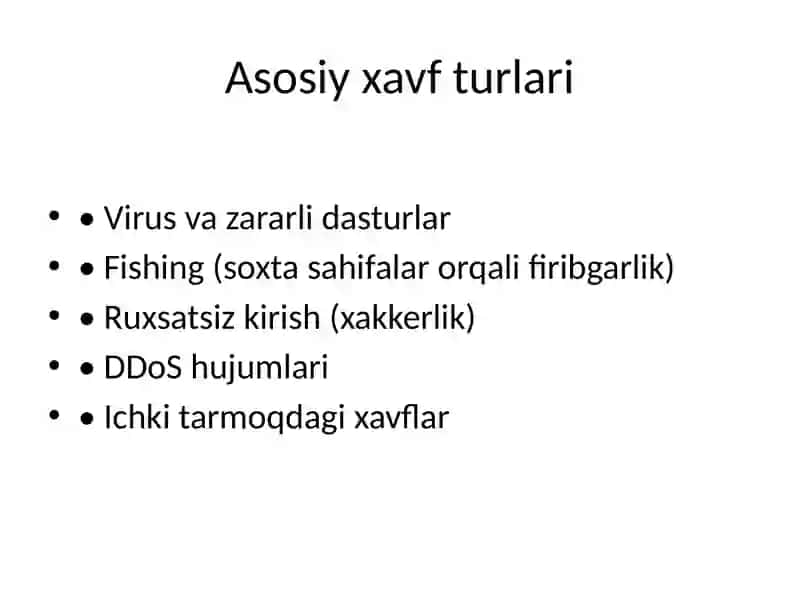 Tarmoq xavfsizligi bilan ishlash 3