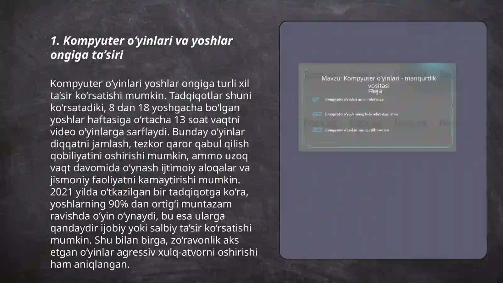 Kompyuter oʻyinlari manqurtlik vositasi 3