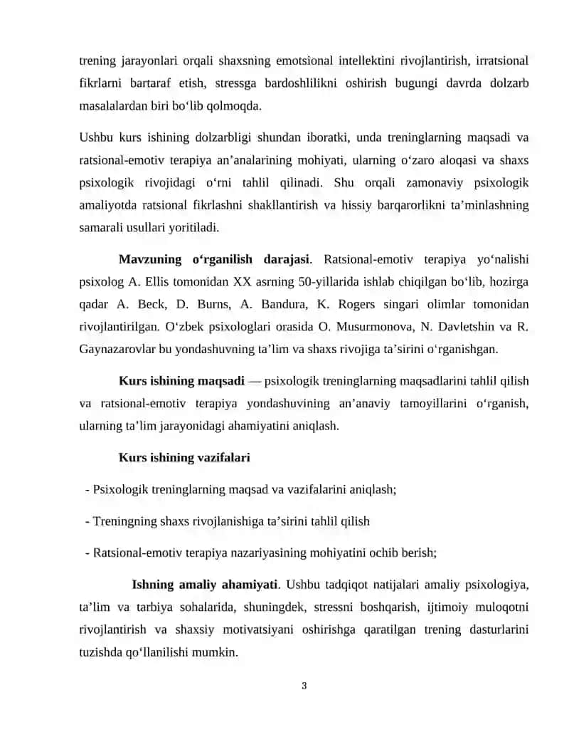TRENINGNING MAQSADLARI VA RATSIONAL-EMOTIV TERAPIYANING AN’ANALARI 3