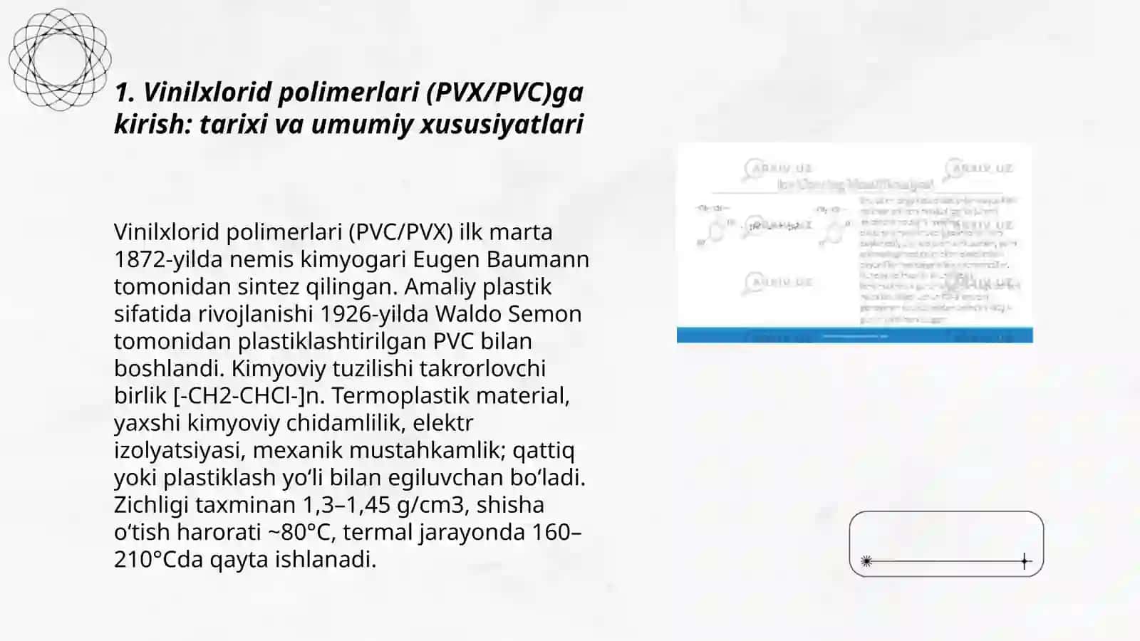 Vinilxlorid polimerlari va ularning kundalik hayotidagi o'rni 3