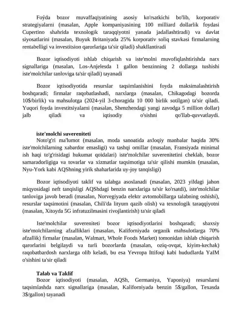 Bozor iqtisodiyoti 3