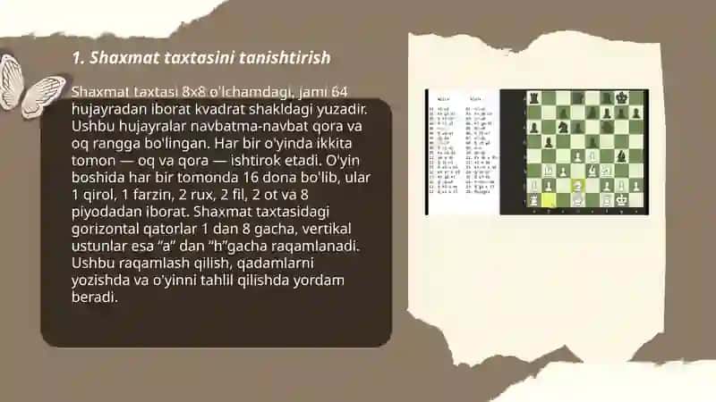 Shaxmat oʻyin qoidalarini oʻrgatish 3