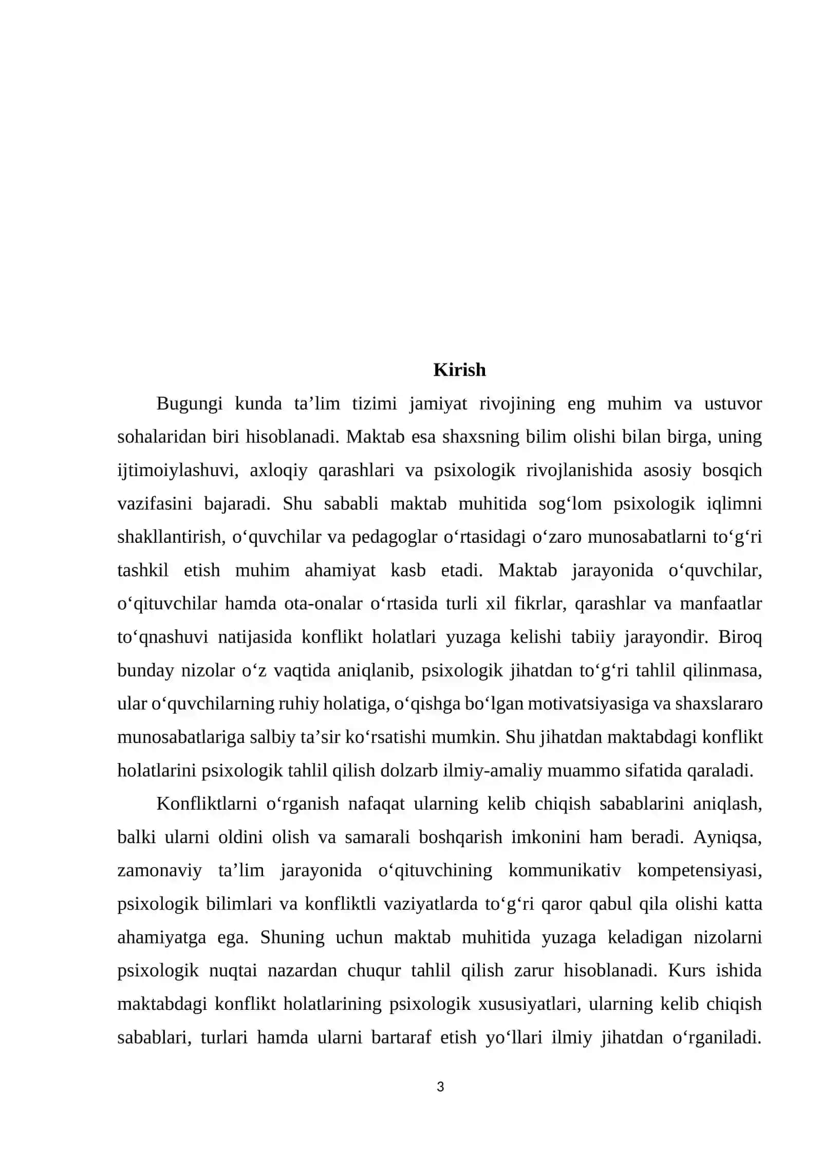 Maktabdagi konflikt holatlarini psixologik tahlil qilish 3