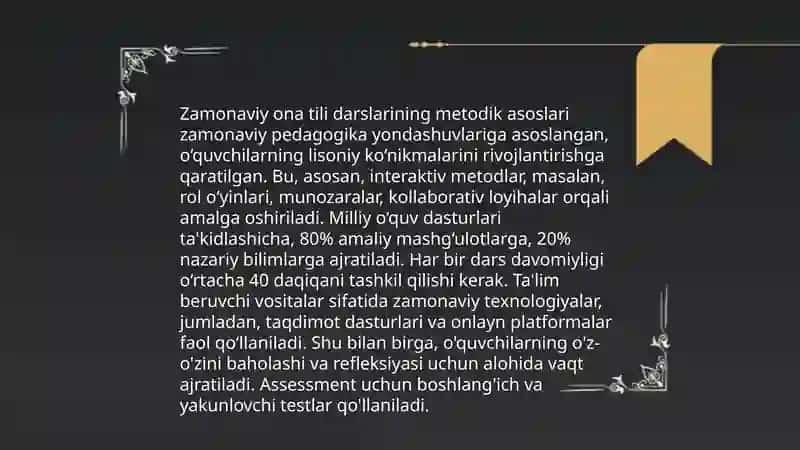 Zamonaviy ona tili darslarining metodik asoslari 3