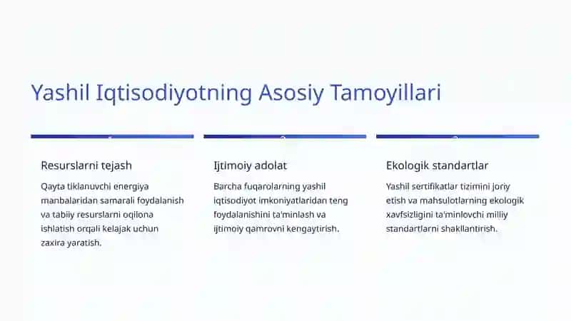 Yashil Iqtisodiyot Siyosati: O'zbekistonning Barqaror Kelajagi 3