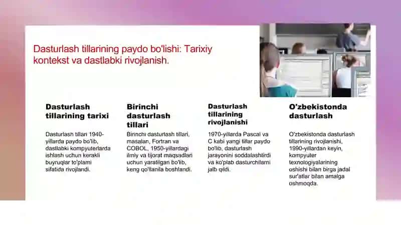 Dasturlash tillarining tarixi 3