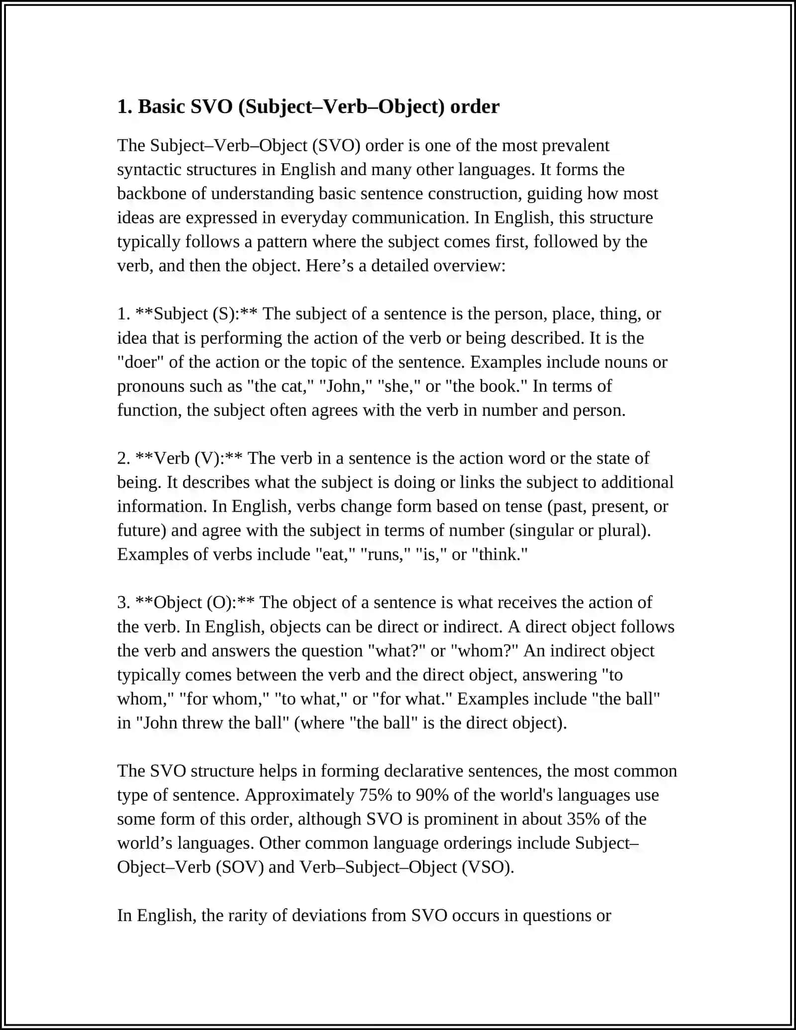 WORD ORDER 3